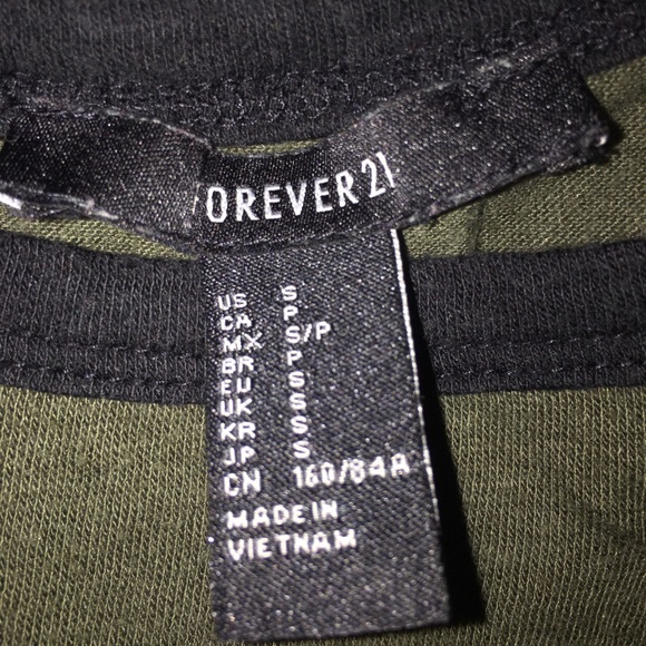 Forever 21 forest green mini T-shirt dress - Picture 2 of 4